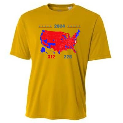 2024 Electoral Map Trump 312 Red 2024 Election Results Map Cooling Performance Crew T-Shirt