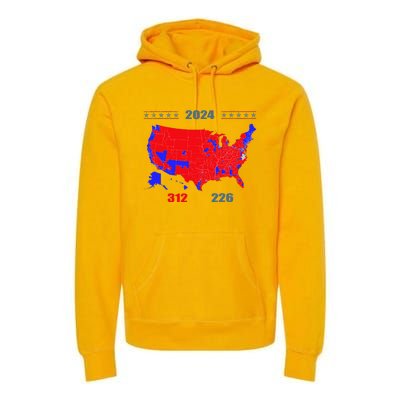 2024 Electoral Map Trump 312 Red 2024 Election Results Map Premium Hoodie