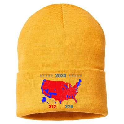 2024 Electoral Map Trump 312 Red 2024 Election Results Map Sustainable Knit Beanie