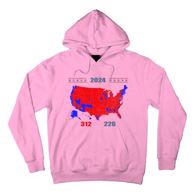 2024 Electoral Map Trump 312 Red 2024 Election Results Map Hoodie