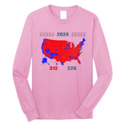 2024 Electoral Map Trump 312 Red 2024 Election Results Map Long Sleeve Shirt