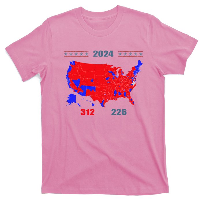 2024 Electoral Map Trump 312 Red 2024 Election Results Map T-Shirt