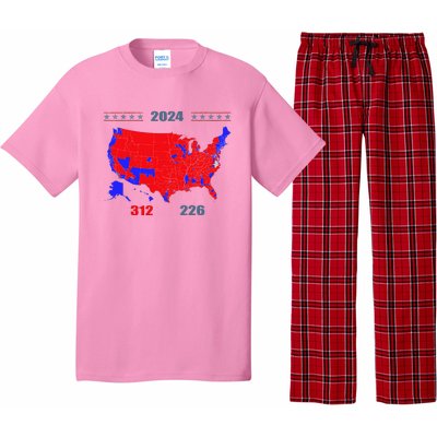 2024 Electoral Map Trump 312 Red 2024 Election Results Map Pajama Set