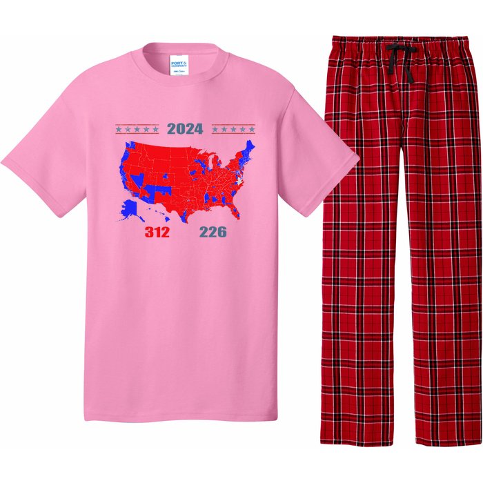 2024 Electoral Map Trump 312 Red 2024 Election Results Map Pajama Set