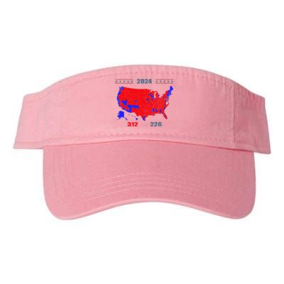 2024 Electoral Map Trump 312 Red 2024 Election Results Map Valucap Bio-Washed Visor