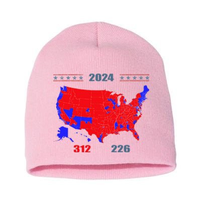 2024 Electoral Map Trump 312 Red 2024 Election Results Map Short Acrylic Beanie