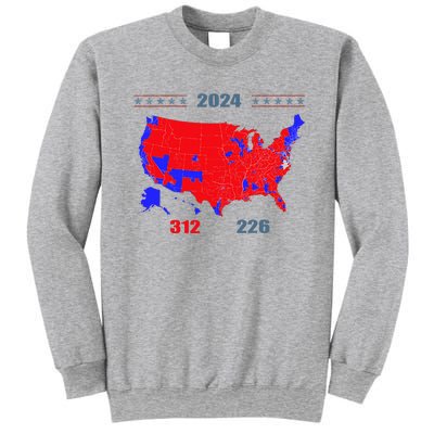 2024 Electoral Map Trump 312 Red 2024 Election Results Map Sweatshirt