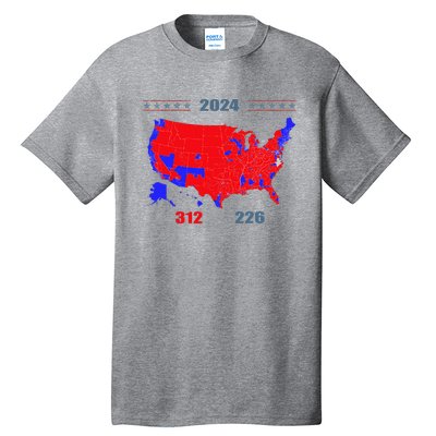 2024 Electoral Map Trump 312 Red 2024 Election Results Map Tall T-Shirt