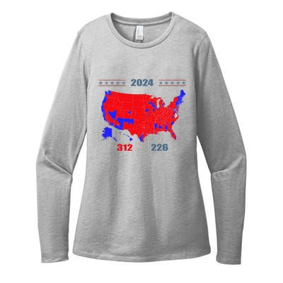 2024 Electoral Map Trump 312 Red 2024 Election Results Map Womens CVC Long Sleeve Shirt