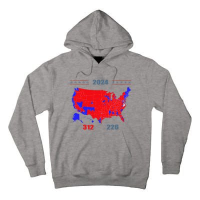 2024 Electoral Map Trump 312 Red 2024 Election Results Map Tall Hoodie