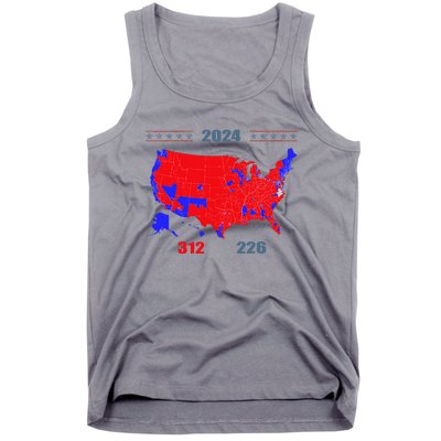 2024 Electoral Map Trump 312 Red 2024 Election Results Map Tank Top