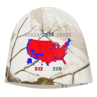 2024 Electoral Map Trump 312 Red 2024 Election Results Map Kati - Camo Knit Beanie