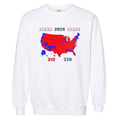 2024 Electoral Map Trump 312 Red 2024 Election Results Map Garment-Dyed Sweatshirt