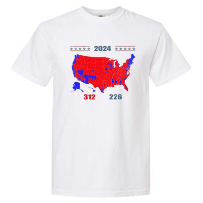 2024 Electoral Map Trump 312 Red 2024 Election Results Map Garment-Dyed Heavyweight T-Shirt