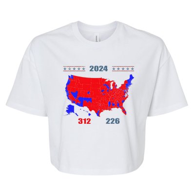 2024 Electoral Map Trump 312 Red 2024 Election Results Map Bella+Canvas Jersey Crop Tee