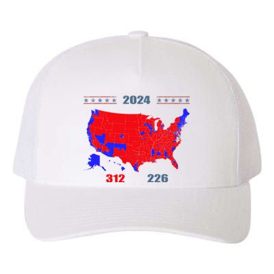 2024 Electoral Map Trump 312 Red 2024 Election Results Map Yupoong Adult 5-Panel Trucker Hat