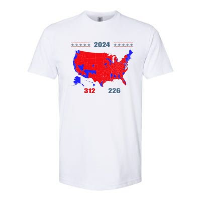 2024 Electoral Map Trump 312 Red 2024 Election Results Map Softstyle CVC T-Shirt