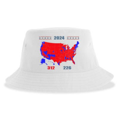 2024 Electoral Map Trump 312 Red 2024 Election Results Map Sustainable Bucket Hat