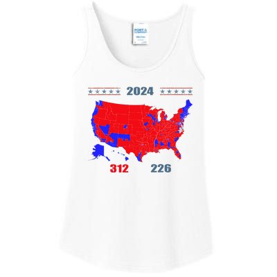 2024 Electoral Map Trump 312 Red 2024 Election Results Map Ladies Essential Tank