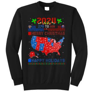 2024 Electoral Map Merry Christmas Trump Landslide Holiday Sweatshirt