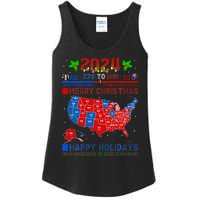 2024 Electoral Map Merry Christmas Trump Landslide Holiday Ladies Essential Tank