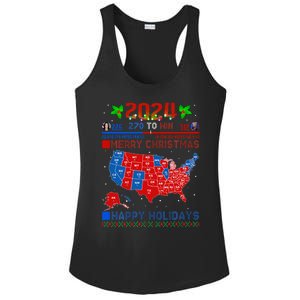 2024 Electoral Map Merry Christmas Trump Landslide Holiday Ladies PosiCharge Competitor Racerback Tank