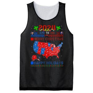 2024 Electoral Map Merry Christmas Trump Landslide Holiday Mesh Reversible Basketball Jersey Tank