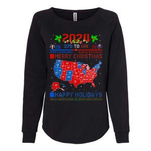 2024 Electoral Map Merry Christmas Trump Landslide Holiday Womens California Wash Sweatshirt