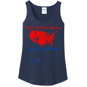 2024 Electoral Map Merry Christmas Trump Landslide Holiday Ladies Essential Tank