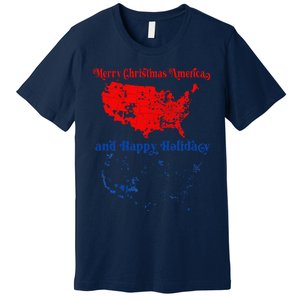 2024 Electoral Map Merry Christmas Trump Landslide Holiday Premium T-Shirt