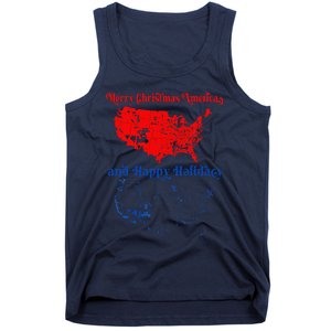 2024 Electoral Map Merry Christmas Trump Landslide Holiday Tank Top