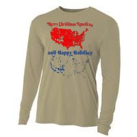 2024 Electoral Map Merry Christmas Trump Landslide Holiday Cooling Performance Long Sleeve Crew