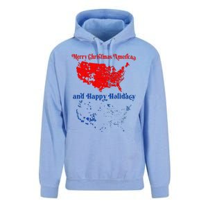 2024 Electoral Map Merry Christmas Trump Landslide Holiday Unisex Surf Hoodie