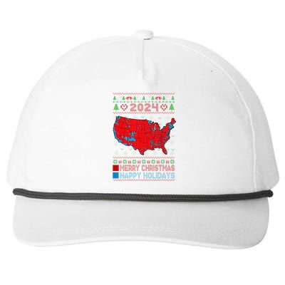 2024 Electoral Map Trump Landslide Ugly Christmas Sweater Snapback Five-Panel Rope Hat