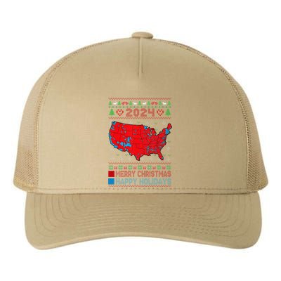 2024 Electoral Map Trump Landslide Ugly Christmas Sweater Yupoong Adult 5-Panel Trucker Hat