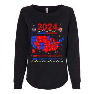 2024 Electoral Map Merry Christmas Trump Landslide Holiday Womens California Wash Sweatshirt