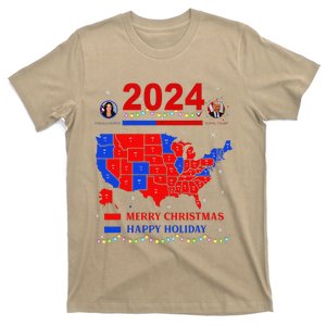 2024 Electoral Map Merry Christmas Trump Landslide Holiday T-Shirt