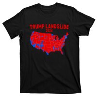 2024 Electoral Map Trump Landslide Red Election Map T-Shirt