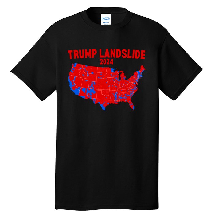 2024 Electoral Map Trump Landslide Red Election Map Tall T-Shirt