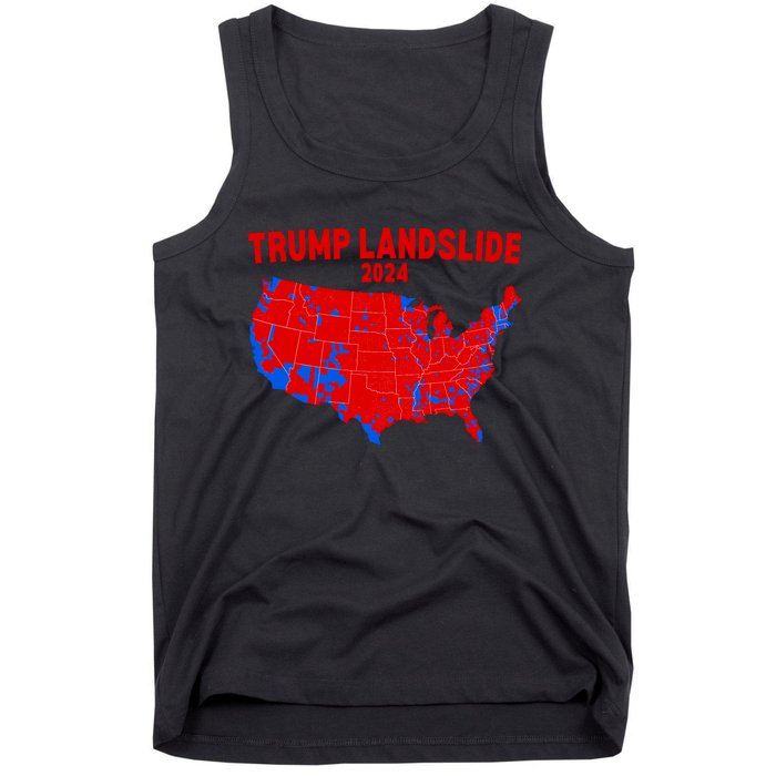 2024 Electoral Map Trump Landslide Red Election Map Tank Top