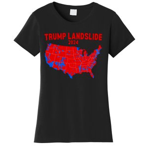 2024 Electoral Map Trump Landslide Red Election Map Women's T-Shirt