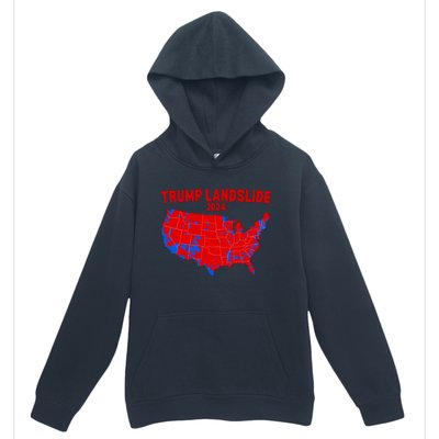 2024 Electoral Map Trump Landslide Red Election Map Urban Pullover Hoodie