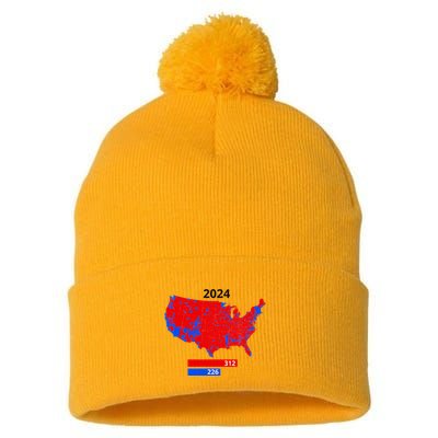2024 Electoral Map Trump 312 Red 2024 Election Results Map Pom Pom 12in Knit Beanie