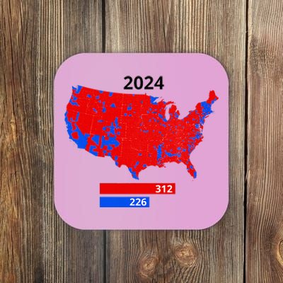 2024 Electoral Map Trump 312 Red 2024 Election Results Map Coaster