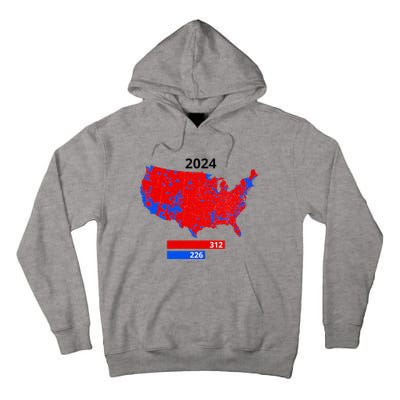 2024 Electoral Map Trump 312 Red 2024 Election Results Map Tall Hoodie