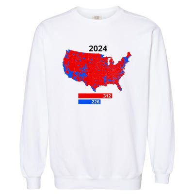 2024 Electoral Map Trump 312 Red 2024 Election Results Map Garment-Dyed Sweatshirt