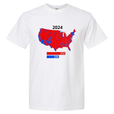 2024 Electoral Map Trump 312 Red 2024 Election Results Map Garment-Dyed Heavyweight T-Shirt