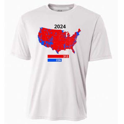 2024 Electoral Map Trump 312 Red 2024 Election Results Map Cooling Performance Crew T-Shirt