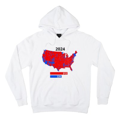 2024 Electoral Map Trump 312 Red 2024 Election Results Map Hoodie