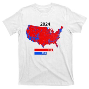 2024 Electoral Map Trump 312 Red 2024 Election Results Map T-Shirt